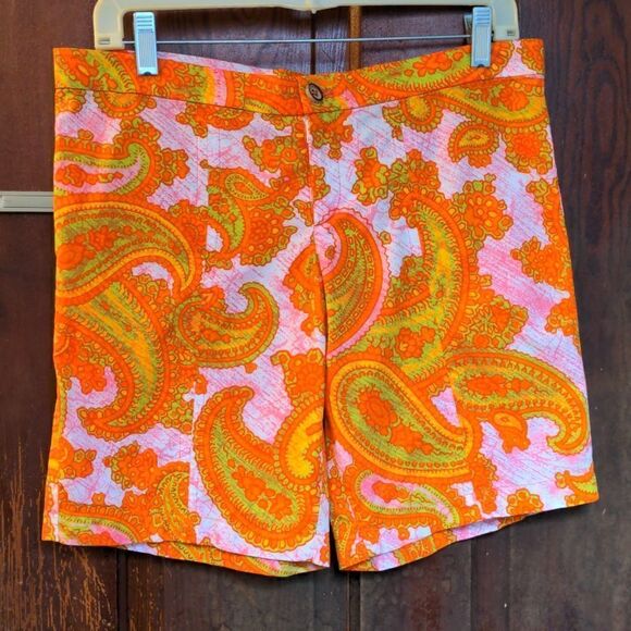 Trunks Beach Couture Pants - Trunks Beach Couture Colorful Paisley Bermuda Shorts Size 6
